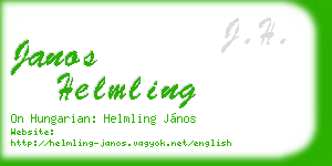 janos helmling business card